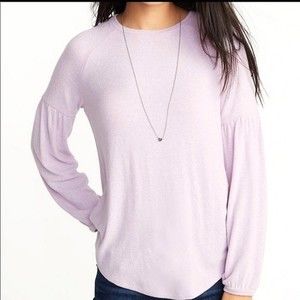 Lavender Old Navy Luxe Long Sleeved Top